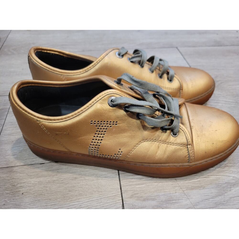 Lanvin DBB1 Bronze Lace-Up Men's Sneaker / Leather Size 12